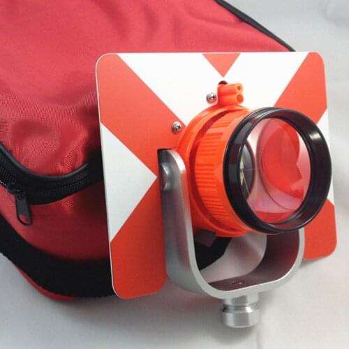 NEW RED Single Prism w/ Bag FOR Total Station