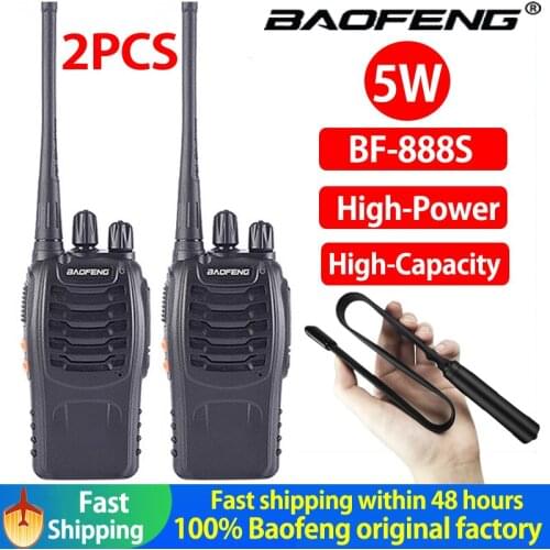 Baofeng 2PCS 5W bf-888s Walkie Talkie Radio Station UHF 400-470MHz 16CH 888s CB Radio talki walki BF 888s Portable Transceiver