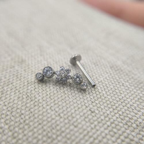 16G Implant Grade Titanium ASTM F136 Labret Earrings Body Jewlery Cartilage Helix Tragus Conch Piercings