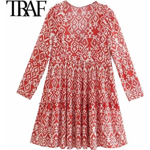 Летние платья на пуговицах TRAF China At AliExpress