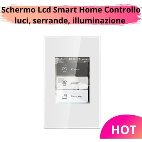 Switch Smart LCD Touch color screen Smart Home Switch WiFi compatible Alexa and Google Home White