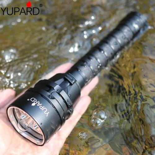 High power 5*L2 waterproof diving flashlight scuba dive 200m underwater tactical fill light Torch T6 LED lantern yellow light