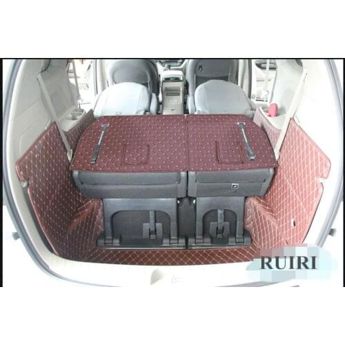 High quality! Special car trunk mats for KIA Sedona 7 8 seats 2020-2015 waterproof cargo liner mats boot carpets for Sedona 2017