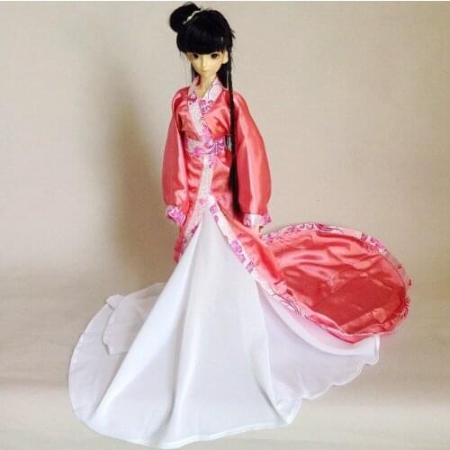 [wamami] 699# Pink Chinese Classical Long Dress For 1/4 MSD DZ AOD BJD Dollfie