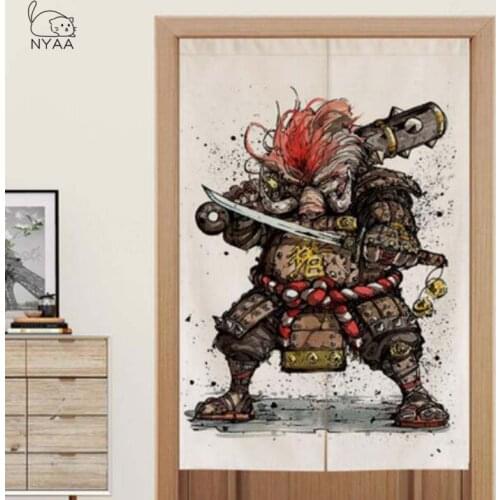 Japanese Style kitchen door curtain fabric screen bedroom restaurant toilet decorative hanging curtain