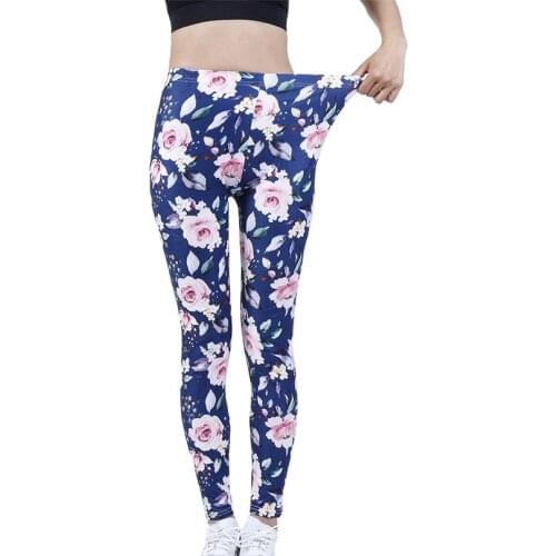 YSDNCHI New Petal Digital Color Printing Leggings Punk Women Legging Stretchy Trousers Casual Pants Womens Leggins Casual Soft