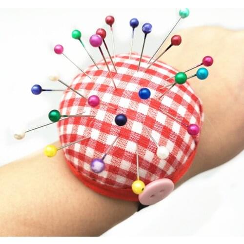 1pcs Shaped Needle Pin Cushion With Elastic Wrist Belt DIY Handcraft Tool for stitch sewing needlework BB5533-1