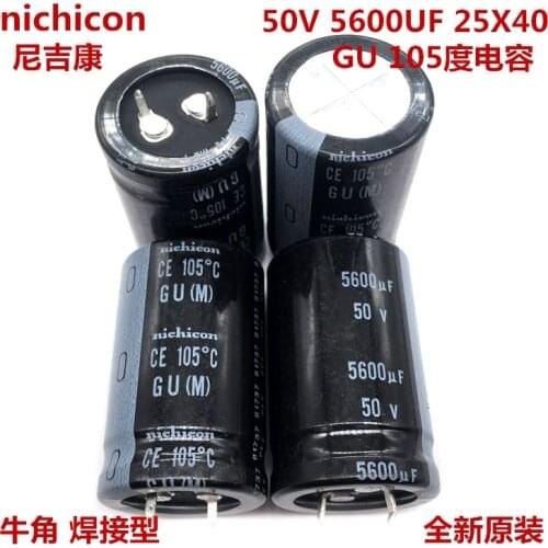 2PCS/10PCS 5600uf 50v Nichicon GU 25x40mm 50V5600uF Snap-in PSU Capacitor