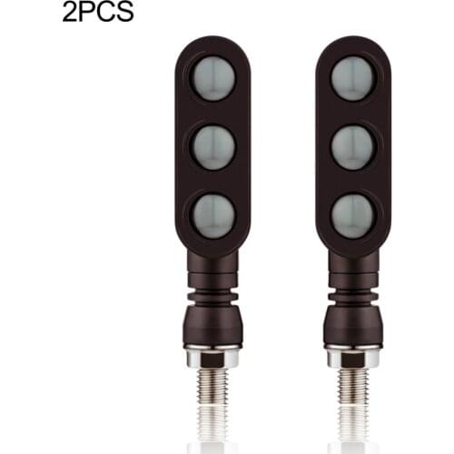 2Pcs Motorcycle Turn Signals Light 3 In 1 Red Yellow Green Brake Lights Indicator Stop Signals Lamp Motorcycle Flashing Light