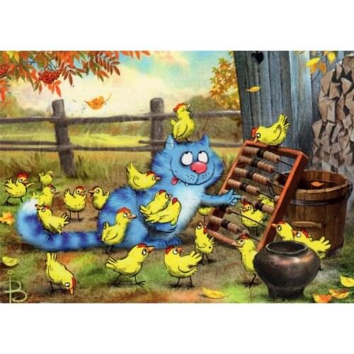 3D DIY Full Square/Round Diamond Embroidery Diamond Painting Mosaic Animal Blue Cat Bird Rhinestone Cross Stitch Wall Stickers