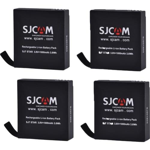 4PC 1000mAh Original SJCAM SJ6 Rechargeable Camera Battery for SJCAM SJ6 Legend Action Sports Camera