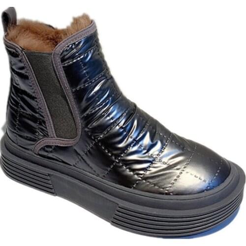 Brand Winter Boots Silver Women Snow Boots Fur Insole Lady Warm Shoes Girl Fashion Mid-culf Free Shipping Nice Looking