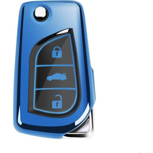 Car Key Cover For Toyota Yaris Fortuner RAV4 Auris Corolla Verso Aygo Scion TC Reiz Avensis 2015 New TPU Key Cover Blank Holder