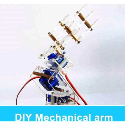 DIY Teaching Kit 4 DOF 3D Rotating Robot Arm Robot Claw Mechanical arm RC Toys