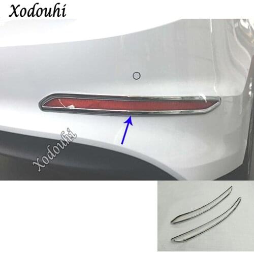 For Hyundai Elantra Avante 2016 2017 2018 2019 2020 Car ABS Chrome Cover Trim Back Tail Rear Fog Light Lamp Frame Stick Panel