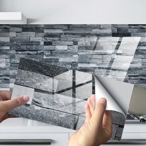 For Bathroom Wall Decor PVC Ceramic 3d Wall Stickers For Kitchen Panel Self-adhesive Peel And Stick Removable Wall Stickers