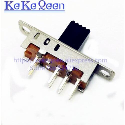 10pcs/lot SS23E04 Double Toggle Switch SS23E04G5 8 Pins 3 files 2P3T DP3T Handle high 5mm small slide switch