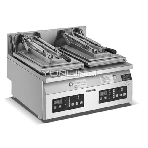 Electric Fried Dumpling Machine Commercial Double-furnace Frying Pan Full-automatic Food Frying Cooker PT-06A