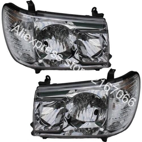 Headlights fits TOYOTA LAND CRUISER 100 1998 1999 2000 2001 2002 2003 2004 Clear Crystal Left Driver And Right Passeger Side
