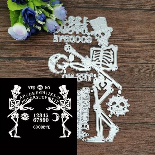 Christmas Halloween skull figure 26 alphanumeric photo Metal Cutting Dies Craft Stamps die Cut Embossing Card Make Stencil