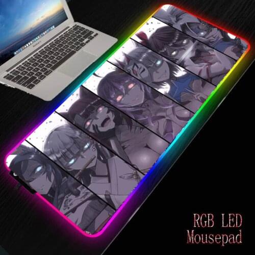 Kaga Azur Lane Akagi DIY Custom Gaming Mouse Pad Large RGB Computer Mouse Pad Anime Mause Pad LED Backlit Mat Keyboard Desk Mat