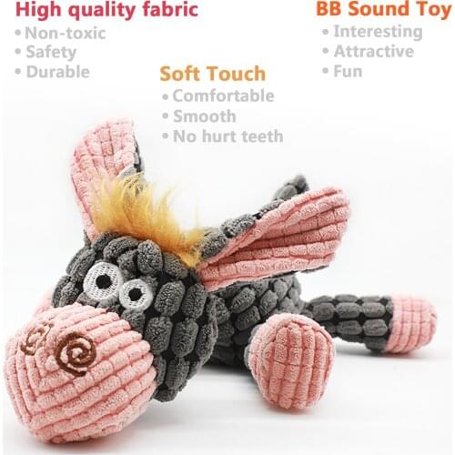 Pet Dog Toys for Small Large Dogs Donkey Hosre Plush Pet Puppy Squeaky Chew Bite Resistant Training Toy Pets Accessories Supply