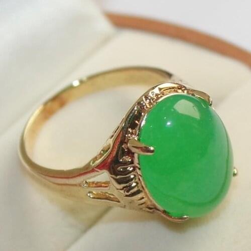 Cute ladys beautiful latest design jewelry RING fashion green jades (#6 7 8 9) Genuine Handmade Women Gift word 925