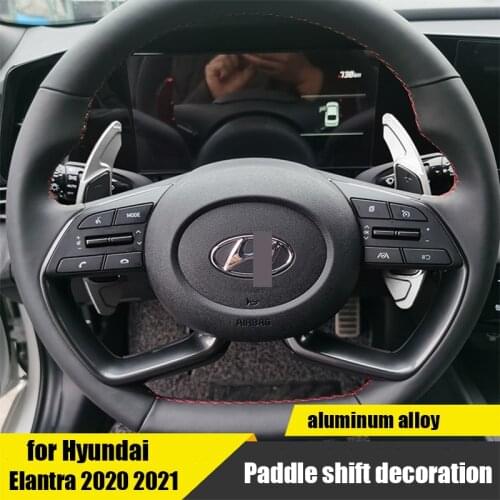 Modified new car manual shift paddles with extended decorative aluminum alloy suitable for Hyundai Elantra Avante CN7 2020 2021