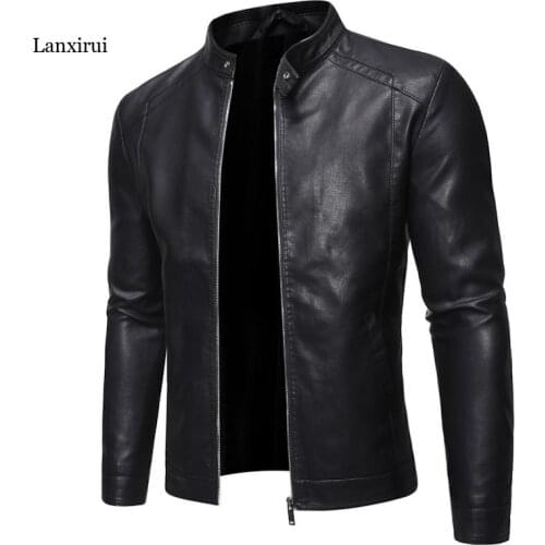 Men Faux Leather Jacket Motorcycle 5XL Mens Jackets Black Jaqueta de Couro Masculina Outwear Male PU Leather Coats Mens