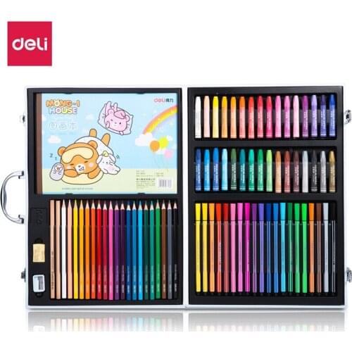 78 Piece Painting Set Children Watercolor Pen Colored Pencils Oil Pastel Picture Book Art Class Brush Student School Drawing