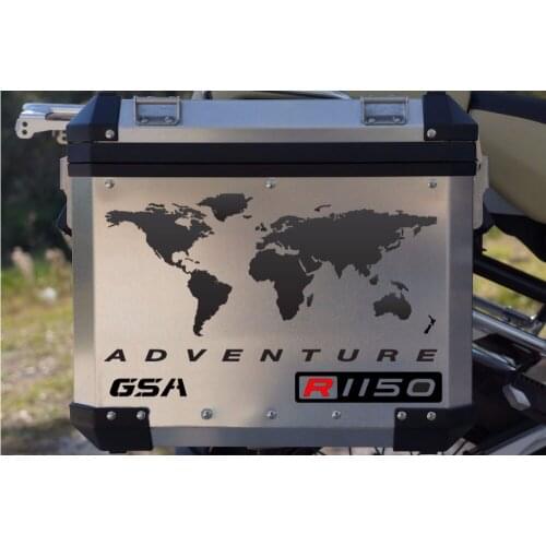 GS Motorcycle Decal Kit "R1150 World Adventure Map" for Touratech Panniers