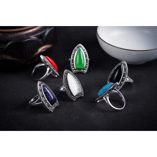 Grade latest Luxury Jewelry Girls New Rings Natural semi-precious stones gem Stone Ladies rings for Women same RING 6 7 8 9