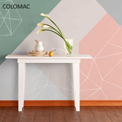 Colomac Custom 8d Simple Living Room Decoration Wallpaper Geometric Color Mural Luxury Bedroom Decoration Drop Shopping