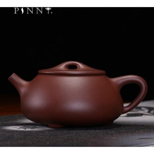 PINNY 420ml YiXing Purple Clay "Shi Piao" Teapot Chinese Kung Fu Tea Pots Hand Made Tea Set Purple Sand Crafts Natural Ore