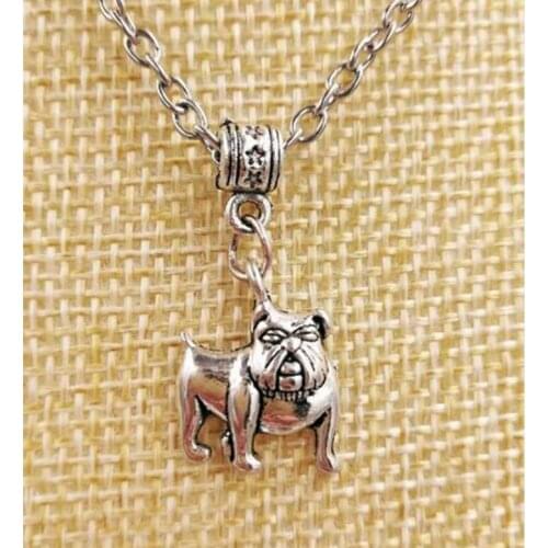 1PCS Fashion Vintage Bull Terrier Dog Animals Charms Statement Necklace Pendant lucky Jewelry Holiday Gifts
