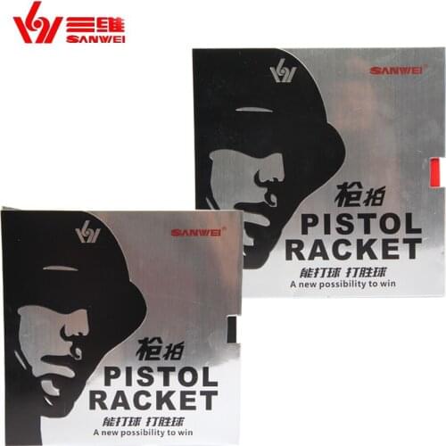 2pcs/lot SANWEI rubber special for Pistol Carbon Fiber Table Tennis Blade/ ping pong blade/ table tennis bat