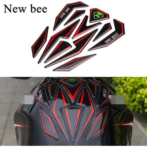 Newbee Reflective 3D Motorcycle Sticker Fuel Tank Protector Pad Cover Decoration Decal for Honda KTM Yamaha Kawasaki Suzuki