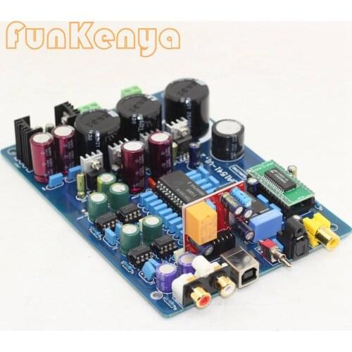 TDA1541 Fiber Coax Decoder Board SAA7220 + Patch CS8412 + NE5534 With USB TDA1541 Chip