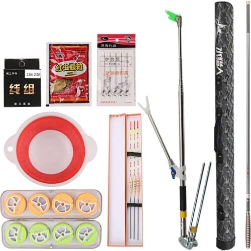 Telescopic Fishing Rod Holders Baitcasting Combo Set Carbon Net Fishing Rod Ultra Ligth Pesca Entertainment Supplies YD50TZ