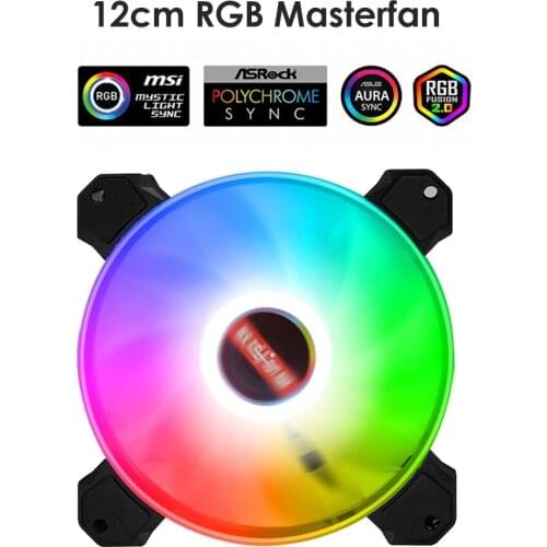 RGB PC Case Fan 120mm 5V 3pin Quiet for AURA SYNC Colorful Desktop Computer Cooler Cooling LED ARGB Fan PC Accessories Radiator