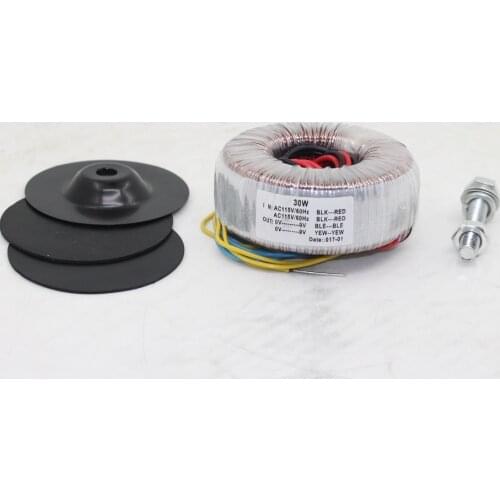 Pure Copper Wire Transformer 30W Ring Transformator 220V Dual 12V 9V 15V