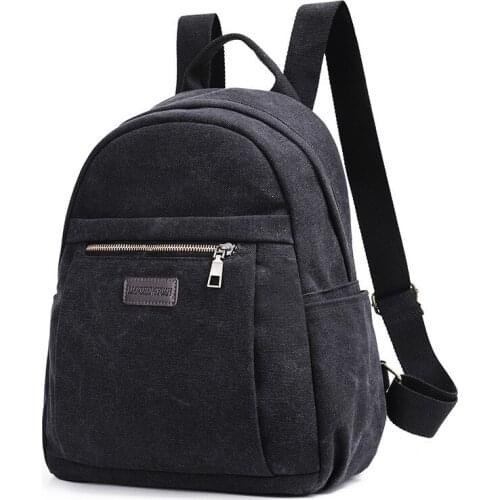 Women Teenage Girls Backpacks Large School Bag Vintage Students Travel Rucksack Shoulder Bags Black Fashion Canvas Backpack