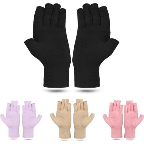 1 Pair Compression Arthritis Gloves Wrist Support Cotton Joint Pain Relief Hand Brace Women Men Therapy Wristband