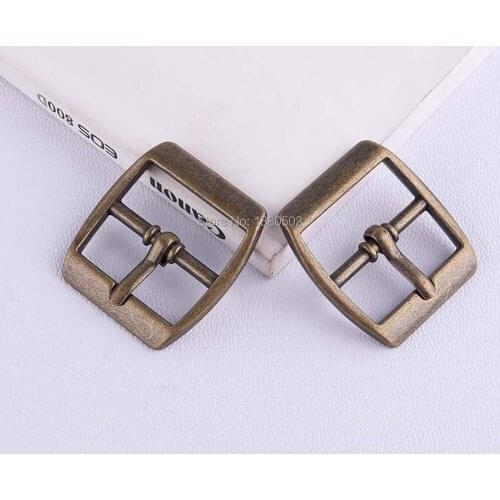 10pcs/lot 27*25mm bronze color Metal Adjustable Buckle For Belt Bags square Buckles