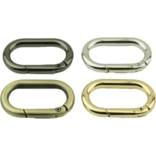 10PCS Alloy Rectangle Buckles Gate Spring Oval Ring Clips Carabiner Purses Trigger Snap Hooks Bag Backpack Climb Accessories