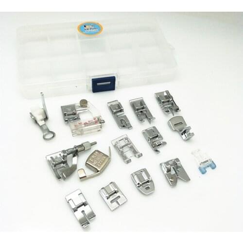 15pc Domestic Industrial sewing presser foot feet kit for janome Toyota brother singer and most domestic BB5539