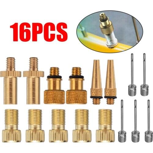 16pcs New Valve Adapters Bicycle Valve Adapter Bicycle Valve Adapter Valve Set For Sclaverand Valve Flash Valve