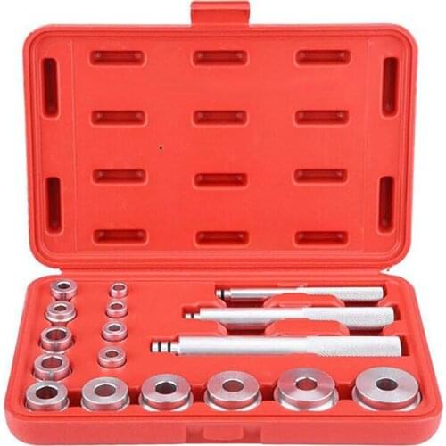 17PCS/Set Bearing Race and Seal Bushing Driver with Carrying Case Universal Bushing Driver Kit for Automotive Wheel Bearings