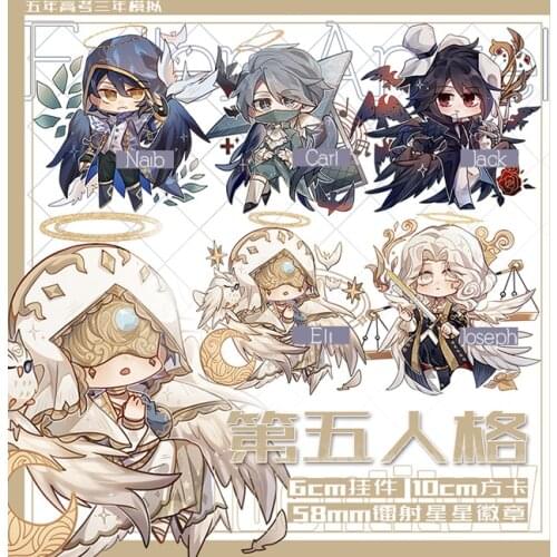 2021 Anime Game Identity V Jack Naib Subedar Eli Clark Angel Acrylic Keychain Cartoon Gifts Keyring Itabag Cosplay Toy Pendant