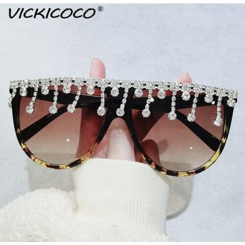 2021 Diamond Sqaure Sunglasses Women Rhinestone Oversized Sunglasses Men Luxury Brand Eyewear Retro Glasses One Piece Sunglass